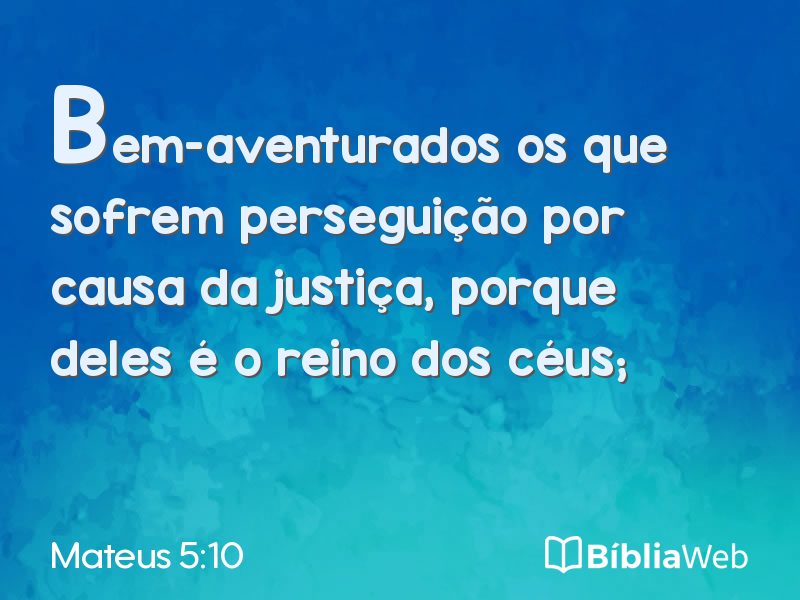 Mateus 5:10 em imagem para compartilhar