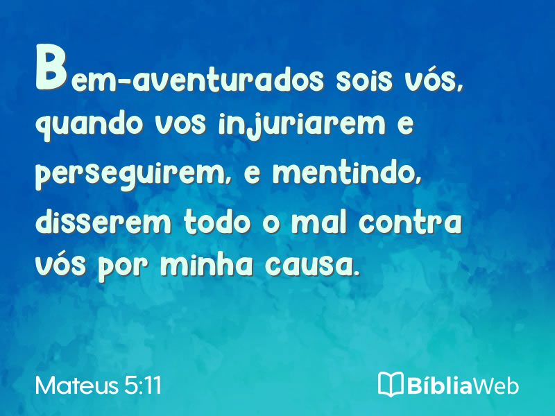 Mateus 5:11 em imagem para compartilhar