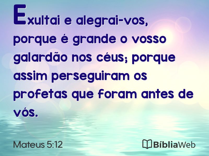 Mateus 5:12 em imagem para compartilhar