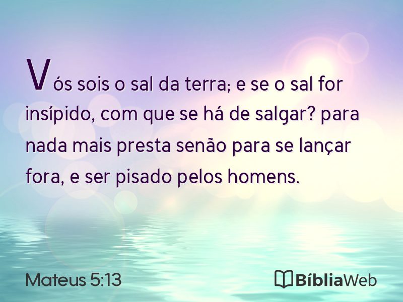 Mateus 5:13 em imagem para compartilhar