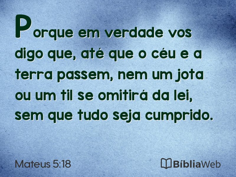 Mateus 5:18 em imagem para compartilhar