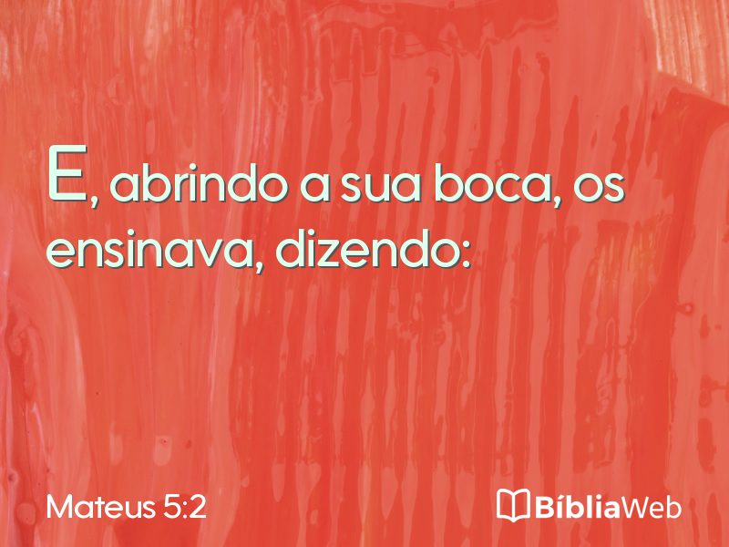 Mateus 5:2 em imagem para compartilhar