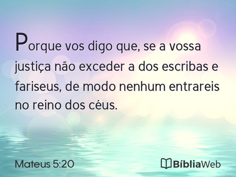 Mateus 5:20 em imagem para compartilhar