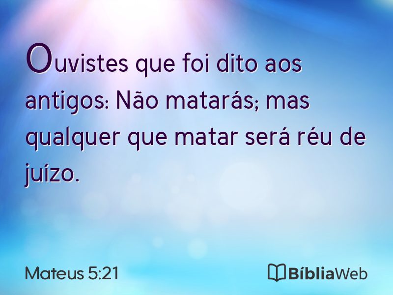 Mateus 5:21 em imagem para compartilhar