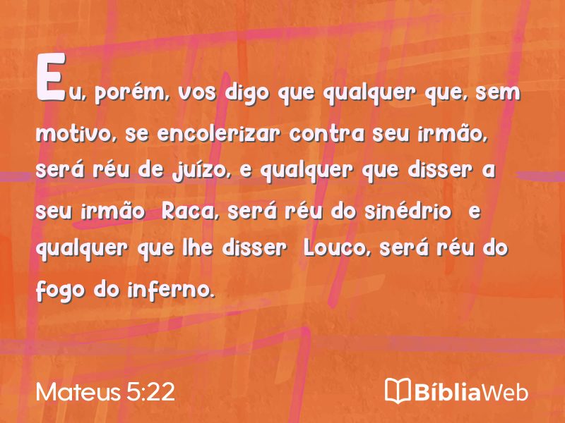 Mateus 5:22 em imagem para compartilhar