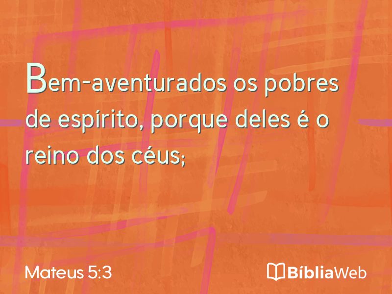 Mateus 5:3 em imagem para compartilhar
