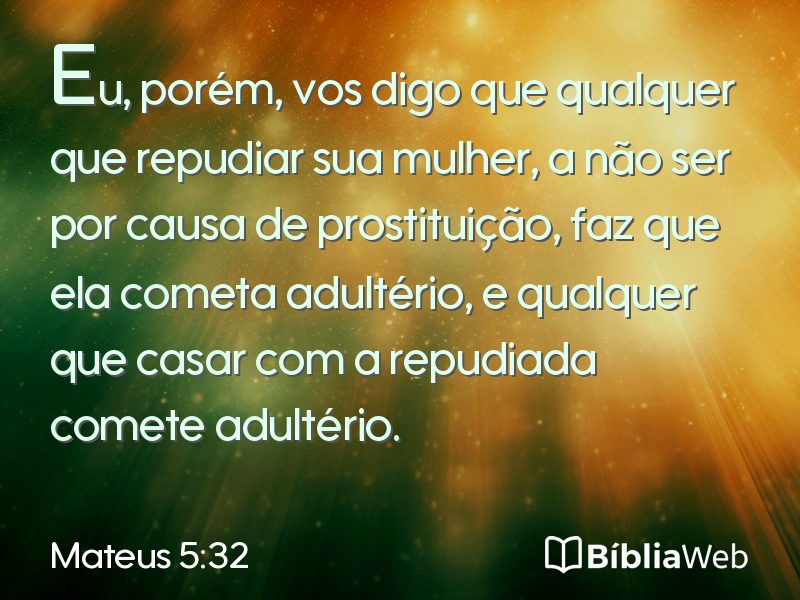 Mateus 5:32 em imagem para compartilhar