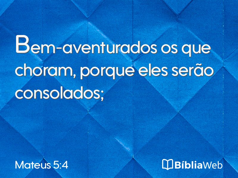 Mateus 5:4 em imagem para compartilhar