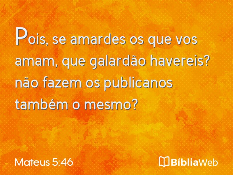 Mateus 5:46 em imagem para compartilhar