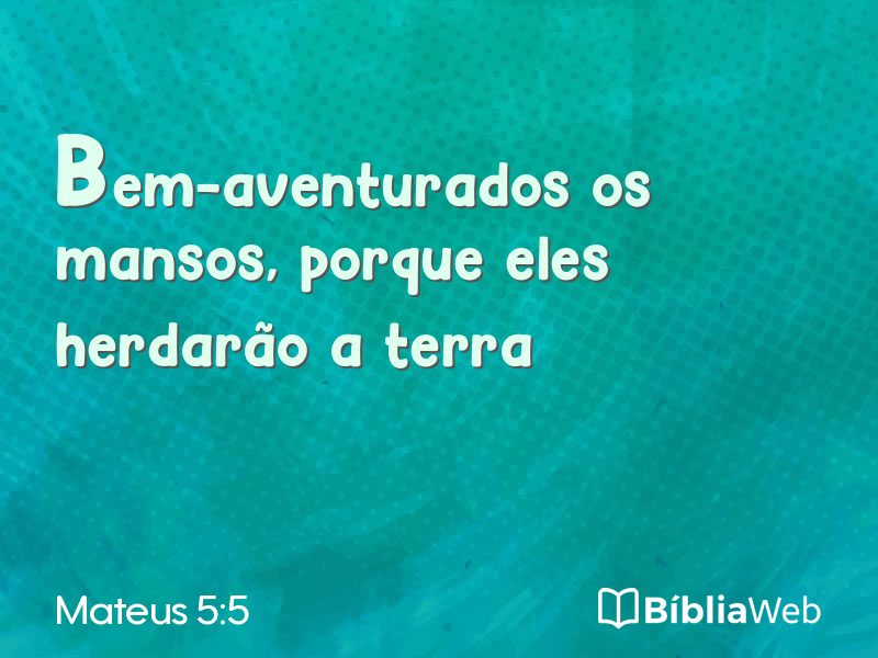 Mateus 5:5 em imagem para compartilhar