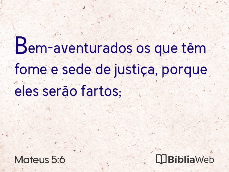 Mateus 5:6 em imagem para compartilhar