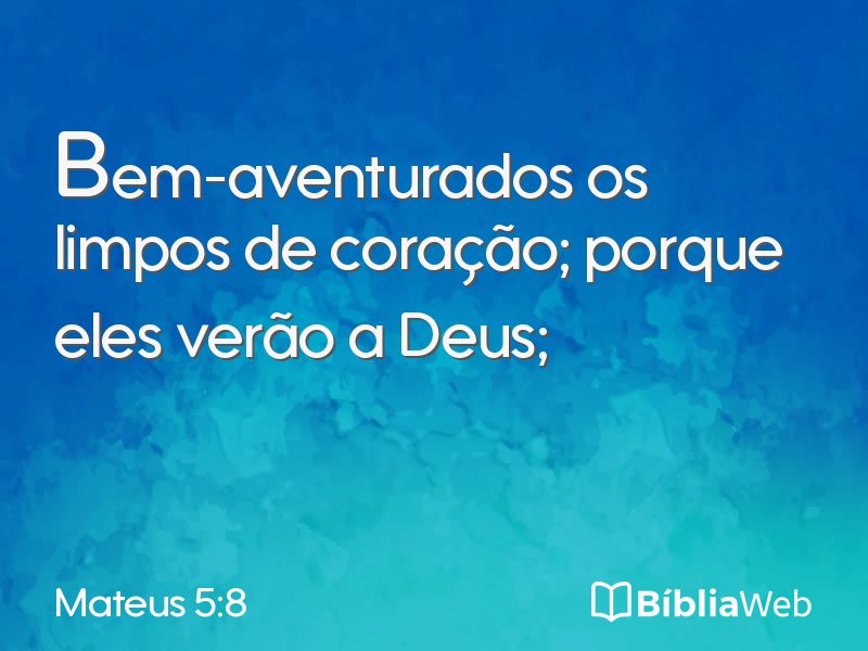 Mateus 5:8 em imagem para compartilhar