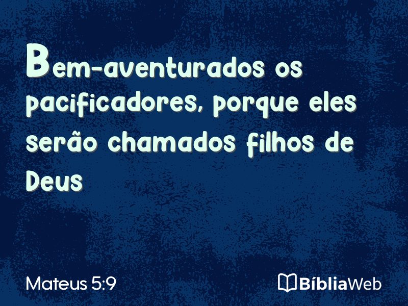 Mateus 5:9 em imagem para compartilhar