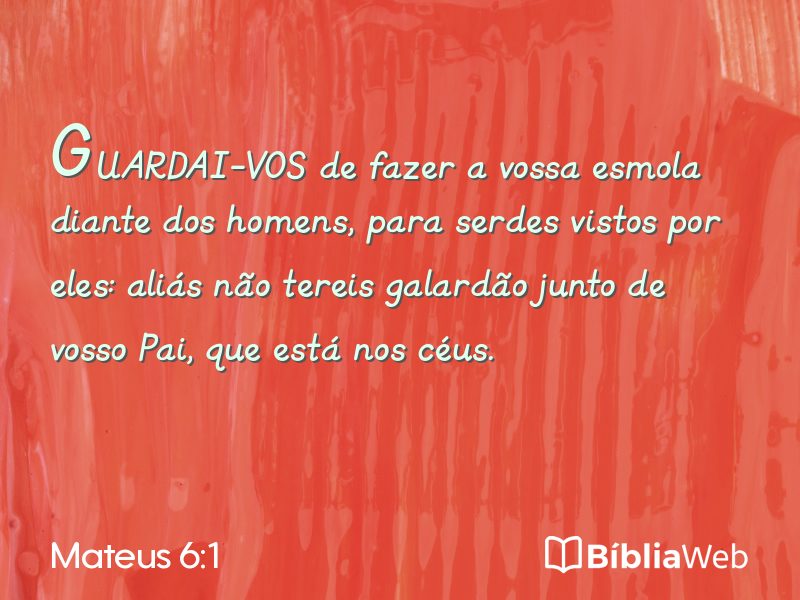 Mateus 6:1 em imagem para compartilhar