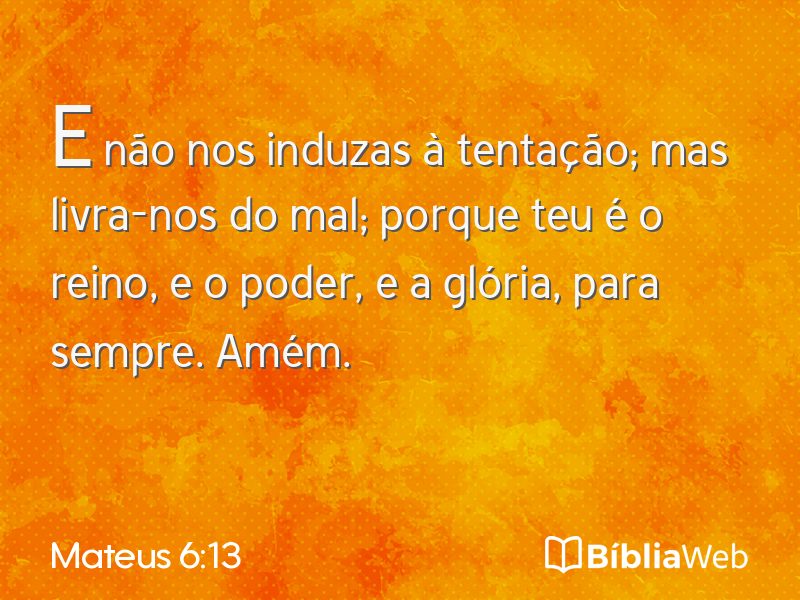 Mateus 6:13 em imagem para compartilhar