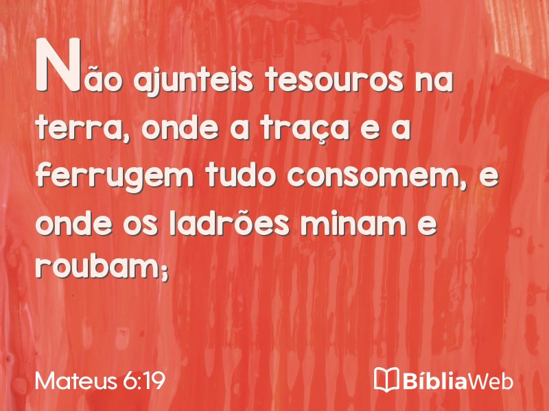 Mateus 6:19 em imagem para compartilhar