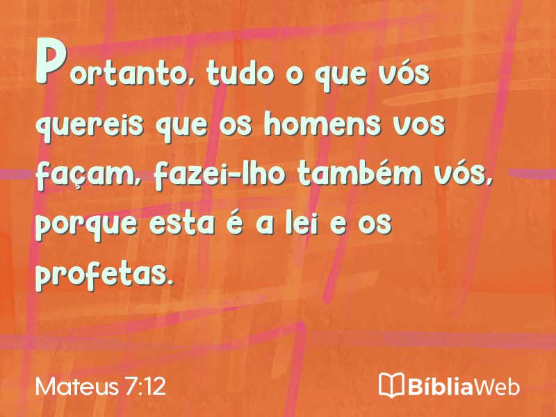 Mateus 7:12 em imagem para compartilhar