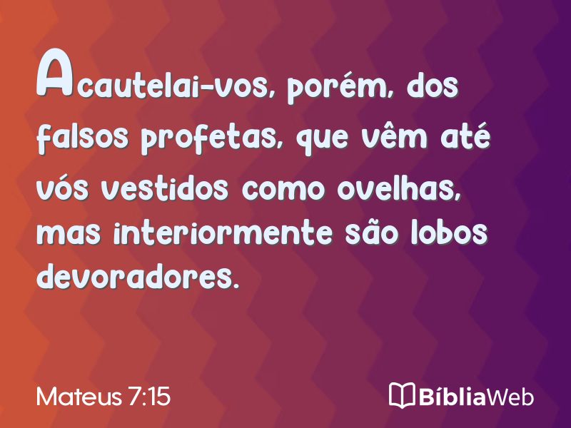 Mateus 7:15 em imagem para compartilhar