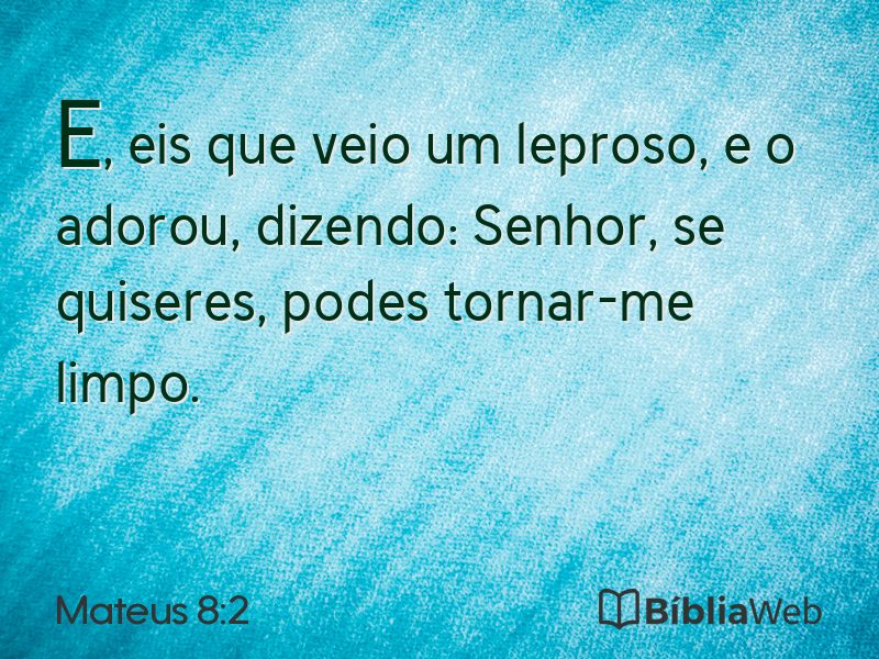 Mateus 8:2 em imagem para compartilhar