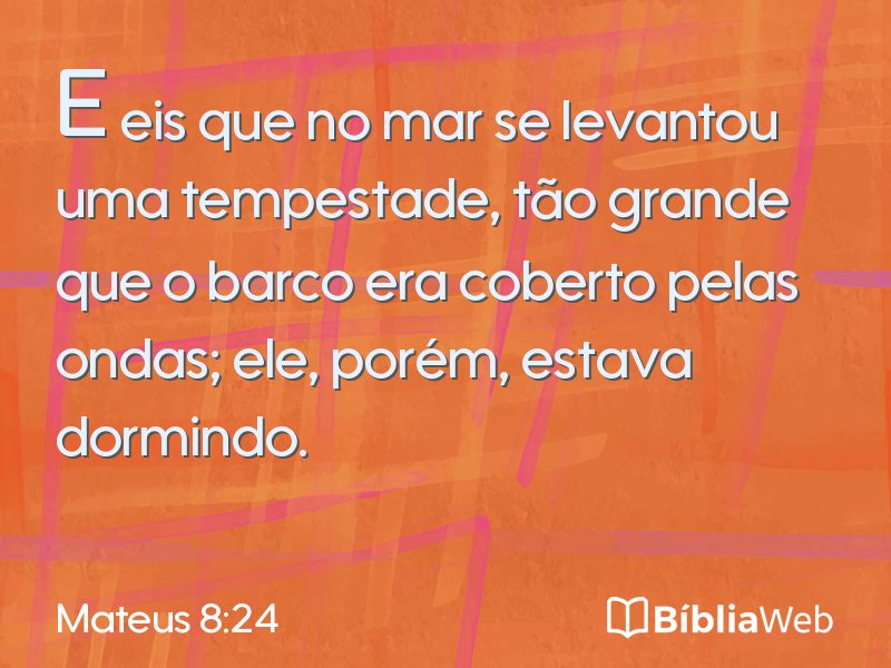 Mateus 8:24 em imagem para compartilhar