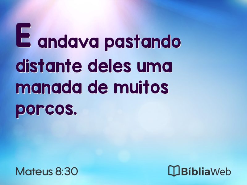 Mateus 8:30 em imagem para compartilhar