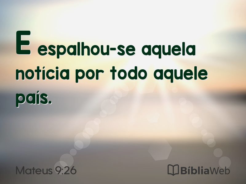 Mateus 9:26 em imagem para compartilhar