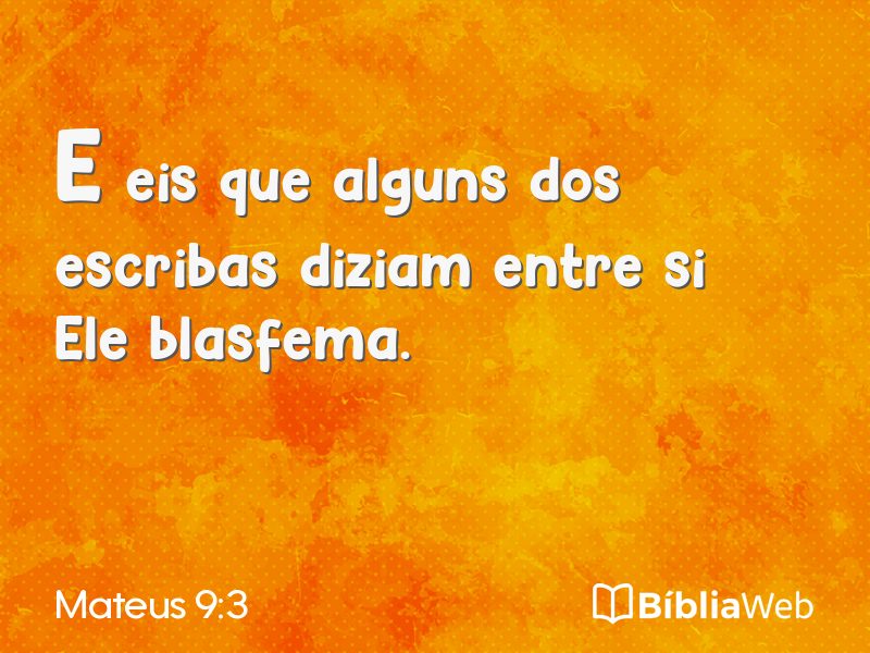 Mateus 9:3 em imagem para compartilhar