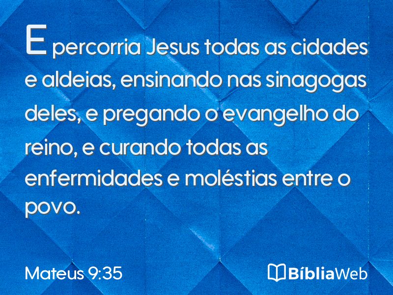 Mateus 9:35 em imagem para compartilhar