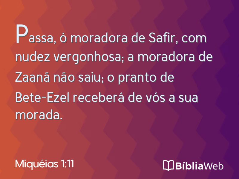Miquéias 1:11 em imagem para compartilhar