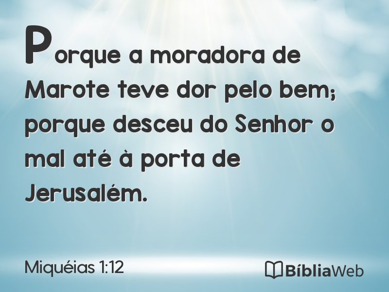 Miquéias 1:12 em imagem para compartilhar