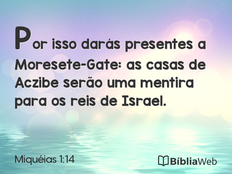 Miquéias 1:14 em imagem para compartilhar