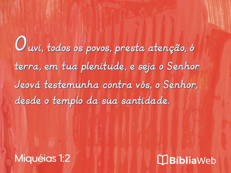 Miquéias 1:2 em imagem para compartilhar
