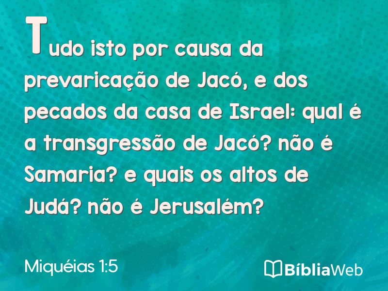 Miquéias 1:5 em imagem para compartilhar