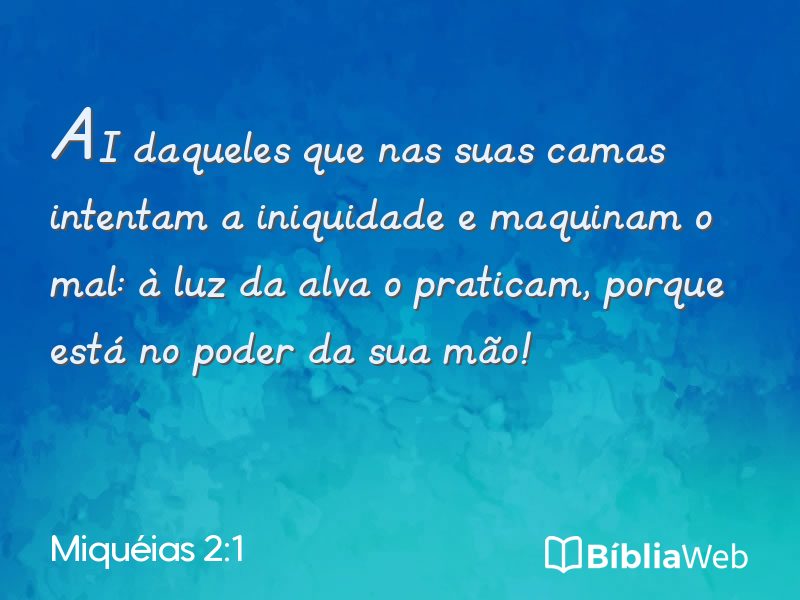 Miquéias 2:1 em imagem para compartilhar