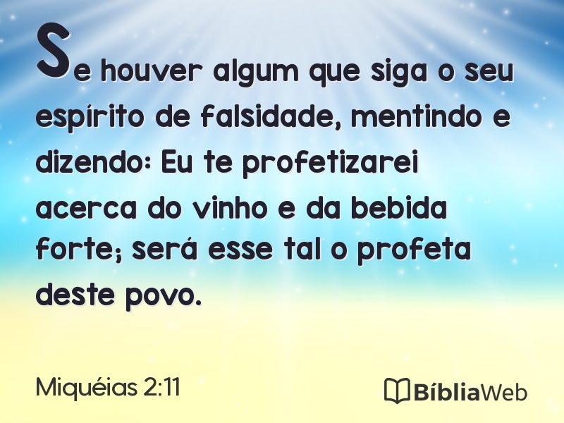 Miquéias 2:11 em imagem para compartilhar