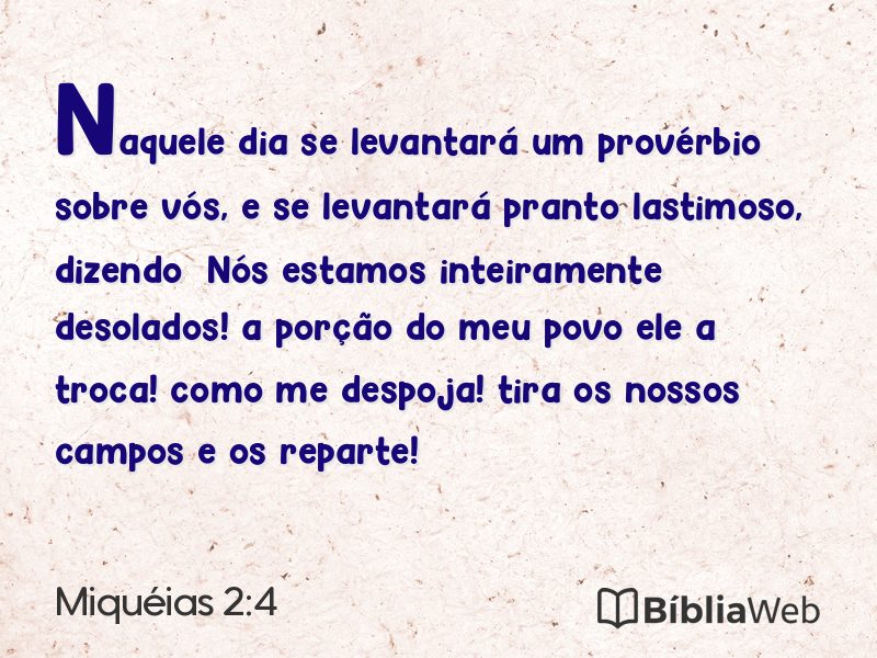 Miquéias 2:4 em imagem para compartilhar