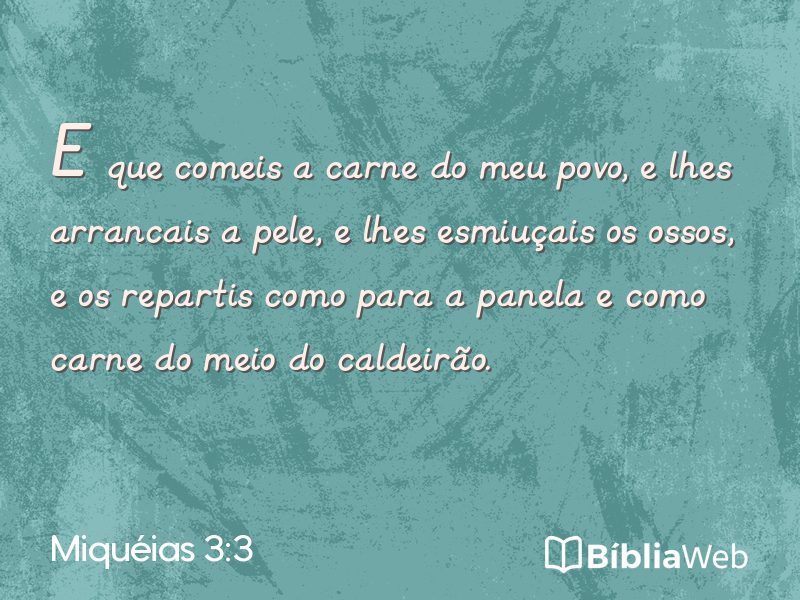 Miquéias 3:3 em imagem para compartilhar