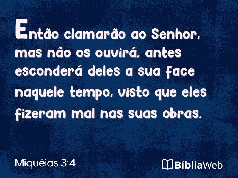 Miquéias 3:4 em imagem para compartilhar