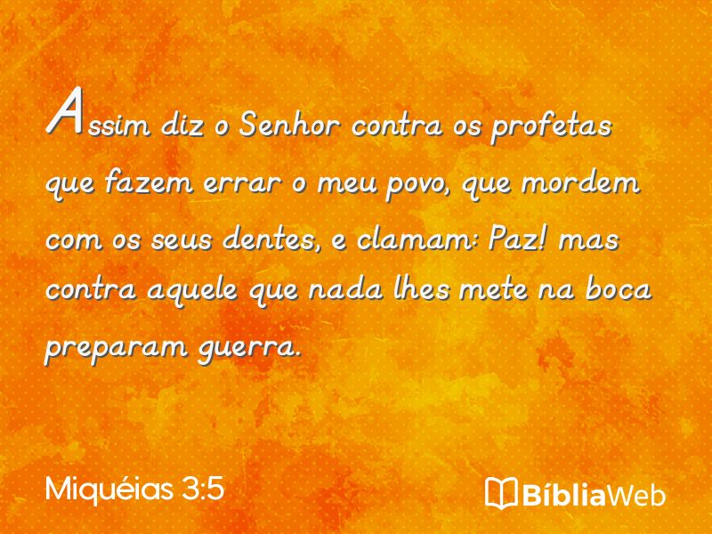 Miquéias 3:5 em imagem para compartilhar