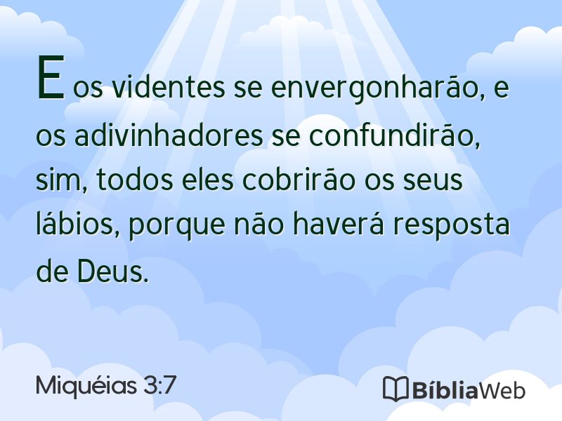 Miquéias 3:7 em imagem para compartilhar