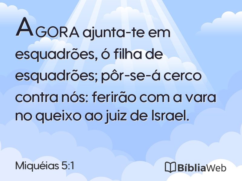 Miquéias 5:1 em imagem para compartilhar