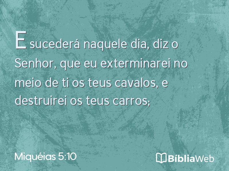 Miquéias 5:10 em imagem para compartilhar