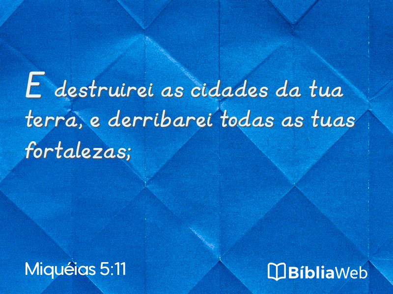 Miquéias 5:11 em imagem para compartilhar