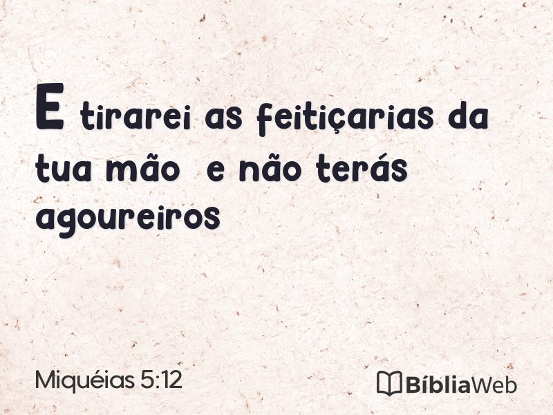Miquéias 5:12 em imagem para compartilhar