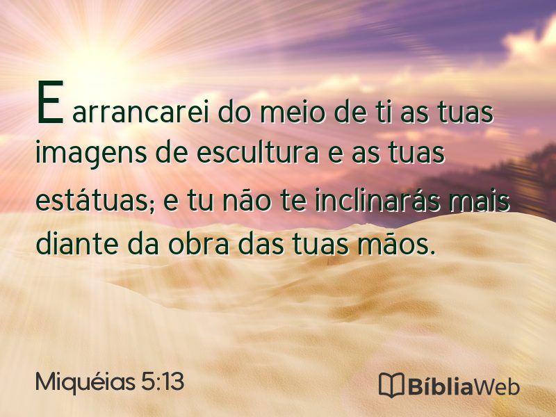 Miquéias 5:13 em imagem para compartilhar