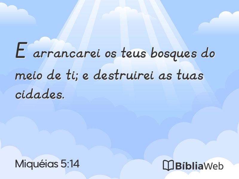 Miquéias 5:14 em imagem para compartilhar