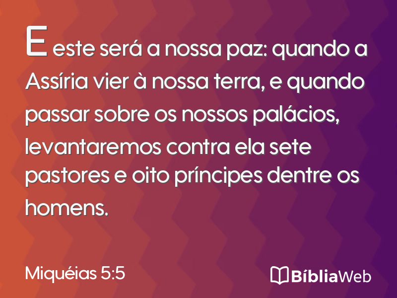 Miquéias 5:5 em imagem para compartilhar