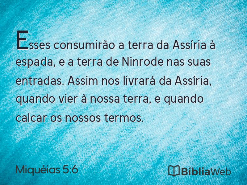 Miquéias 5:6 em imagem para compartilhar