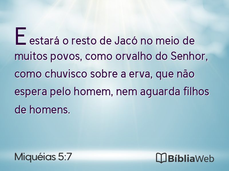 Miquéias 5:7 em imagem para compartilhar
