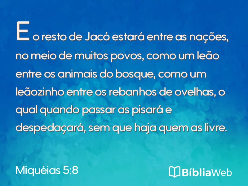 Miquéias 5:8 em imagem para compartilhar